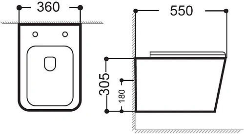 Унитаз подвесной Aquanet Rimless Tavr-W BL-103N-WHT TAVR-W с сиденьем Унитаз подвесной Aquanet Rimless Tavr-W BL-103N-WHT TAVR-W с сиденьем