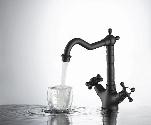 Смеситель для раковины Timo Nelson 0143/03F черный Смеситель для раковины Timo Nelson 0143/03F черный