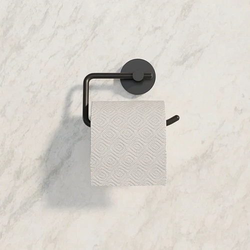 Держатель туалетной бумаги IDDIS Sena SENSB00i43 без крышки, черный матовый Держатель туалетной бумаги IDDIS Sena SENSB00i43 без крышки, черный матовый