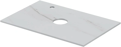 Столешница Aquanet Flat 70 00345778 мрамор, с отверстием слева Столешница Aquanet Flat 70 00345778 мрамор, с отверстием слева