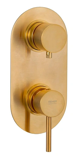 Смеситель для душа Remer X Style X92KBBG, золото брашированное Смеситель для душа Remer X Style X92KBBG, золото брашированное
