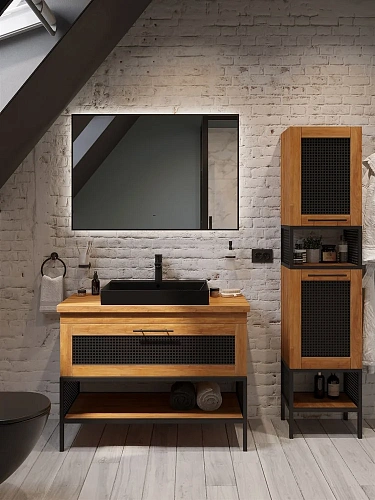 Зеркало DIWO Элиста 100 черное, с подсветкой, прямоугольное, в стиле лофт, инфракрасное управление 5 543841 Зеркало DIWO Элиста 100 черное, с подсветкой, прямоугольное, в стиле лофт, инфракрасное управление 5 543841