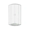 Душевой уголок Aquatek AQ.RO.100.1CH стекло прозрачное, 1/4 круга, двери раздвижные, 200x100x100 см, профиль хром
