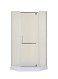 Душевой уголок Taliente 90x90x195см, пятиугольный, распашной, мат.стекло 6мм, хром.профиль TA-09093-1MP Душевой уголок Taliente 90x90x195см, пятиугольный, распашной, мат.стекло 6мм, хром.профиль TA-09093-1MP