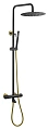 Душевая система Boheme UNO 468-T-BG с термостатом черный золото Душевая система Boheme UNO 468-T-BG с термостатом черный золото