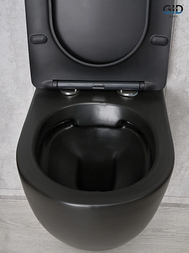Унитаз подвесной Gid Bm2198 62226Y черный матовый 49x36x35.5 с крышкой микролифт Унитаз подвесной Gid Bm2198 62226Y черный матовый 49x36x35.5 с крышкой микролифт