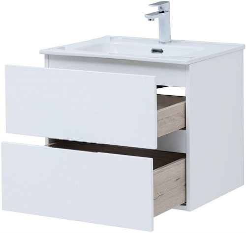 Тумба под раковину Aquanet Алвита New 60 2 ящика, белый матовый 00277510 Тумба под раковину Aquanet Алвита New 60 2 ящика, белый матовый 00277510