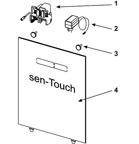 Стеклянная панель TECE TECElux 9650003 с сенсорным блоком управления sen-Touch, стекло черное Стеклянная панель TECE TECElux 9650003 с сенсорным блоком управления sen-Touch, стекло черное