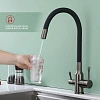 Смеситель для кухни Raglo R81.64.09 с гибким изливом с подключением к фильтру, графит Смеситель для кухни Raglo R81.64.09 с гибким изливом с подключением к фильтру, графит
