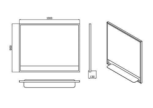 Зеркало Armadi Art VALLESSI прямоугольное 100x70 с полочкой антрацит 552/2 Зеркало Armadi Art VALLESSI прямоугольное 100x70 с полочкой антрацит 552/2