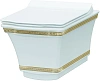 Унитаз подвесной Boheme с узором Hermitage GOLD безободковый 951-G