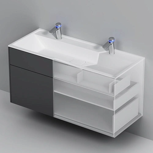 Тумба под раковину AM.PM Inspire V2.0 M50AFHX1203GM подвесная, 120 см, push-to-open, графит мато Тумба под раковину AM.PM Inspire V2.0 M50AFHX1203GM подвесная, 120 см, push-to-open, графит мато