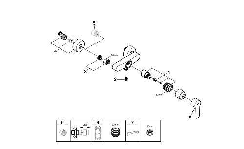Смеситель для душа GROHE Start, хром (32279002) Смеситель для душа GROHE Start, хром (32279002)