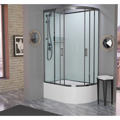 Душевая кабина Frank F412/2 L левосторонняя Brilliant без крыши полированный хром профиль 120x80 188 188009 Душевая кабина Frank F412/2 L левосторонняя Brilliant без крыши полированный хром профиль 120x80 188 188009