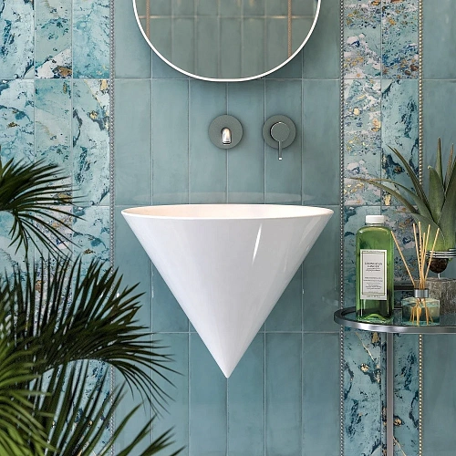 Раковина Kerama Marazzi CONO подвесная 44, белая глянцевая CO.wb.44 Раковина Kerama Marazzi CONO подвесная 44, белая глянцевая CO.wb.44