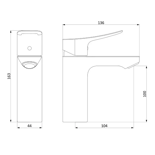 Смеситель для раковины Damixa RedBlu Origin Apollo 220210000 хром Смеситель для раковины Damixa RedBlu Origin Apollo 220210000 хром