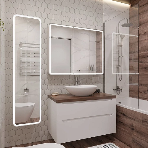 Тумба с раковиной STWORKI Берген 100 белая с темной столешницей, Moduo 55 Leaf 549577 Тумба с раковиной STWORKI Берген 100 белая с темной столешницей, Moduo 55 Leaf 549577