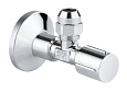 Вентиль угловой GROHE 1/2″-3/8″ для подключения смесителей, хром (22037000) Вентиль угловой GROHE 1/2″-3/8″ для подключения смесителей, хром (22037000)