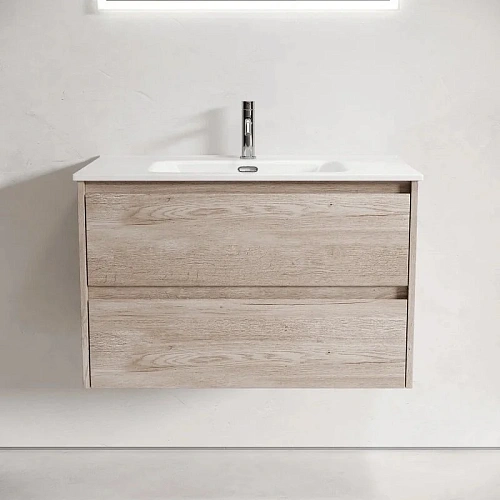 Тумба под раковину Sancos Libra LB80EG 790х450х500 дуб галифакс натуральный, подвесная Тумба под раковину Sancos Libra LB80EG 790х450х500 дуб галифакс натуральный, подвесная