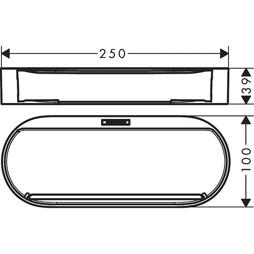 Контейнер Hansgrohe WallStoris 27913700, матовый белый Контейнер Hansgrohe WallStoris 27913700, матовый белый