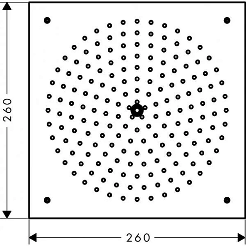 Верхний душ hansgrohe Raindance Air 1 jet 260×260 мм, хром 26472000 Верхний душ hansgrohe Raindance Air 1 jet 260×260 мм, хром 26472000