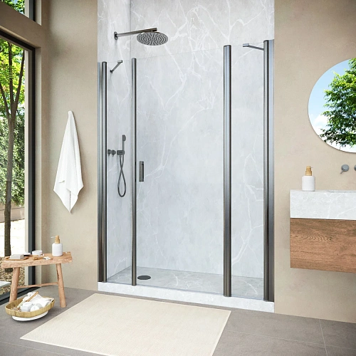 Душевая дверь Vegas-glass EP-2F NOVO h2000 130 11 crystalvision R 1300 мм, профиль оружейная сталь, стекло crystalvision Душевая дверь Vegas-glass EP-2F NOVO h2000 130 11 crystalvision R 1300 мм, профиль оружейная сталь, стекло crystalvision