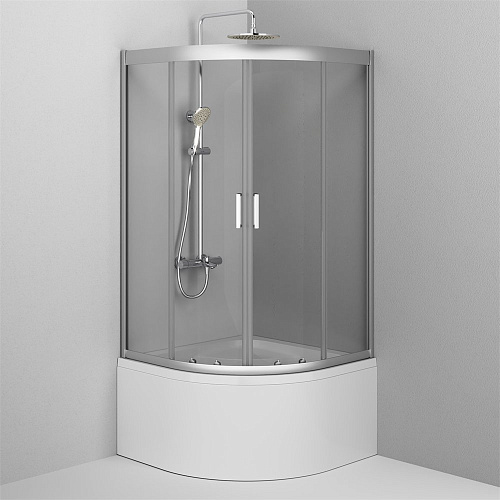 Душевой уголок AM.PM Gem W90G-401A090WT 90х90,стекло прозрачное,профиль мат. серебро,без поддона Душевой уголок AM.PM Gem W90G-401A090WT 90х90,стекло прозрачное,профиль мат. серебро,без поддона