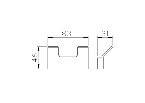 Крючок Wonzon & Woghand хром (WW-8325) Крючок Wonzon & Woghand хром (WW-8325)