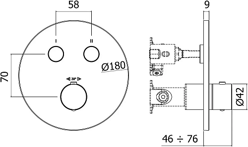 Смеситель для душа Paffoni Compact Box CPT018HG Смеситель для душа Paffoni Compact Box CPT018HG