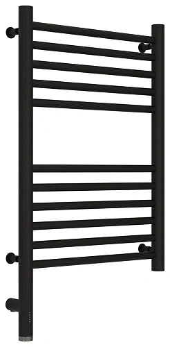 Полотенцесушитель электрический Сунержа Богема 3.0 прямая 600х400 МЭМ левый 31-5804-6040 Матовый чер Полотенцесушитель электрический Сунержа Богема 3.0 прямая 600х400 МЭМ левый 31-5804-6040 Матовый чер