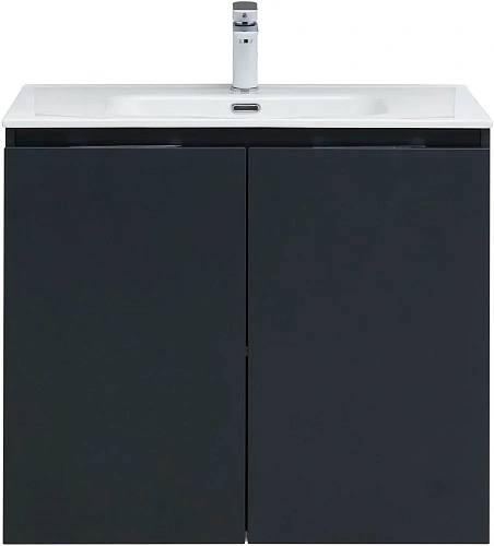 Тумба под раковину Aquanet Алвита New 80 2 дверцы, антрацит 00277527 Тумба под раковину Aquanet Алвита New 80 2 дверцы, антрацит 00277527