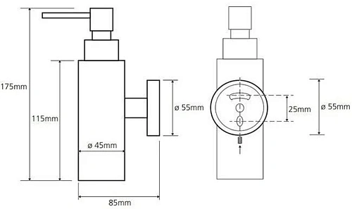 Дозатор жидкого мыла Bemeta OMEGA 104109012 Дозатор жидкого мыла Bemeta OMEGA 104109012