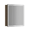 Картинка анонса товара «зеркальный шкаф sancos mirror mi80ech 790x150х740 мм, с led подсветкой, дуб чарльстон»