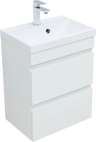 Тумба под раковину Aquanet Нота New 50 белый глянец 00335416 подвесная Тумба под раковину Aquanet Нота New 50 белый глянец 00335416 подвесная