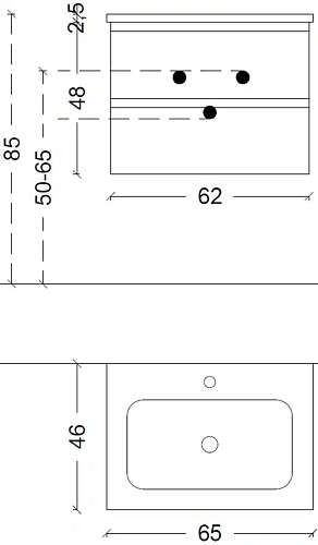 Тумба под раковину Boheme CAPOLDA 65 dark wood 849-065-D Тумба под раковину Boheme CAPOLDA 65 dark wood 849-065-D