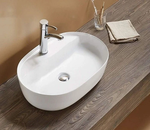 Раковина CeramaLux D1346 накладная, белый Раковина CeramaLux D1346 накладная, белый