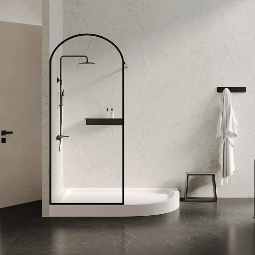 Душевой поддон ABBER AD3E109 L 100х90 асимметричный, акриловый, белый Душевой поддон ABBER AD3E109 L 100х90 асимметричный, акриловый, белый