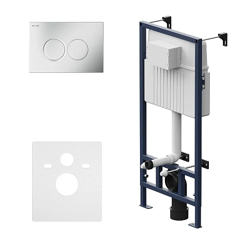 Инсталляция для унитаза AM.PM ProC I012707.0131 с клавишей ProC L пластик, хром матовый Инсталляция для унитаза AM.PM ProC I012707.0131 с клавишей ProC L пластик, хром матовый