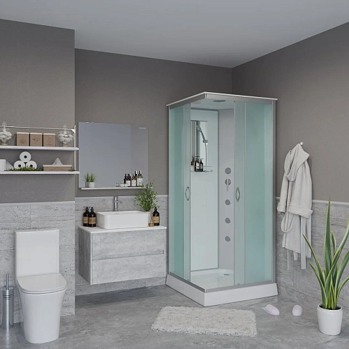 Душевая кабина Niagara Classic NG-1101-14G (900х900х2150) низкий поддон (13см) стекло матовое с полкой 11011423G Душевая кабина Niagara Classic NG-1101-14G (900х900х2150) низкий поддон (13см) стекло матовое с полкой 11011423G