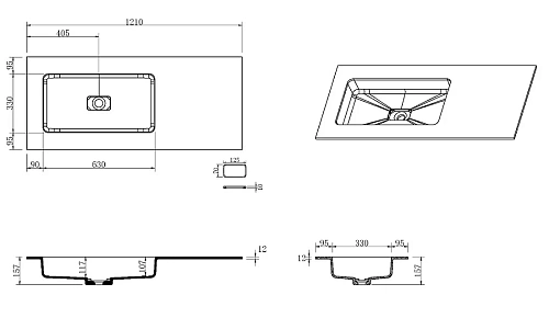 Тумба под раковину Armadi Art QUATRO 2 120см (80+40) CASHMERE профиль MATT GOLD 790-M2-120-CM-MG Тумба под раковину Armadi Art QUATRO 2 120см (80+40) CASHMERE профиль MATT GOLD 790-M2-120-CM-MG