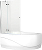 Картинка анонса товара «шторка на ванну aquanet beta 3 nf7221-1 hinge, прозрачное стекло nf7221-1hinge»
