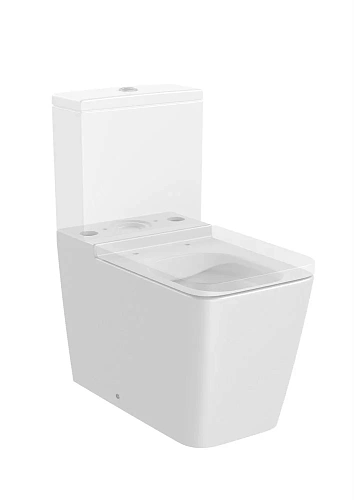 Чаша напольного унитаза Roca Inspira Square 645, Rimless, BTW, белый матовый 342536620 Чаша напольного унитаза Roca Inspira Square 645, Rimless, BTW, белый матовый 342536620