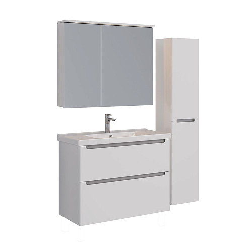 Зеркальный шкаф Lemark ZENON 100х80 с козырьком-подсветкой, с розеткой, белый LM100ZS-Z Зеркальный шкаф Lemark ZENON 100х80 с козырьком-подсветкой, с розеткой, белый LM100ZS-Z