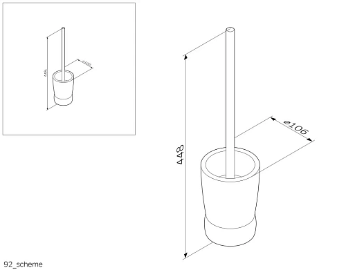 Ершик для унитаза AM.PM Sensation A3033200 хром Ершик для унитаза AM.PM Sensation A3033200 хром