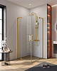 Картинка анонса товара «душевой уголок cezares slider-a-2-80/90-c-boro 80-90x80-90см стекло прозрачное, профиль брашированное золото»