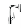 Картинка анонса товара «смеситель для кухни hansgrohe 220, с вытяжным изливом, 1jet, sbox 73852000, хром»