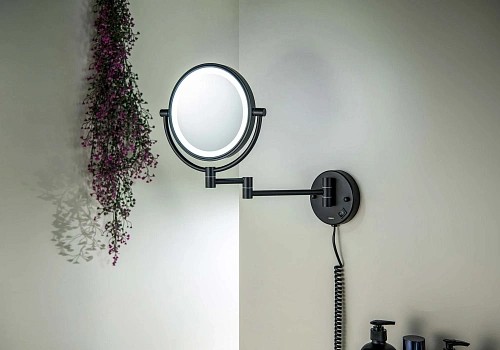 Зеркало косметическое Aquatek AQ4915MB черный матовый Зеркало косметическое Aquatek AQ4915MB черный матовый