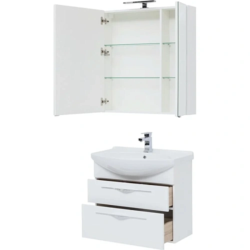 Комплект мебели Aquanet Ирвин 75 белый 00210253 Комплект мебели Aquanet Ирвин 75 белый 00210253