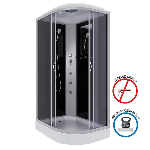 Душевая кабина Niagara Classic NG-3512-14LG (1200х800х2150) низкий поддон (13см) стекло тонированное 35121433LG Душевая кабина Niagara Classic NG-3512-14LG (1200х800х2150) низкий поддон (13см) стекло тонированное 35121433LG