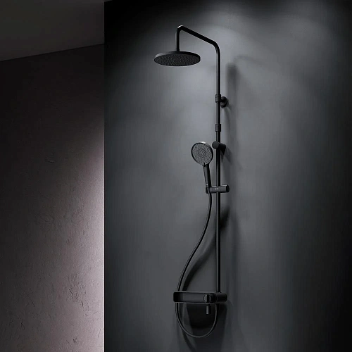 Душевая система AM.PM X-Joy F0785A722 верхний душ 220мм черный Душевая система AM.PM X-Joy F0785A722 верхний душ 220мм черный